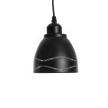 GLOBOSTAR® COOLIE  Μοντέρνο Κρεμαστό Φωτιστικό Οροφής με Ντουί 1 x E27 AC 220-240V IP20 - Μαύρο & Ασημί - Μ12.5 x Π12.5 x Υ11.5cm