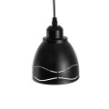 GLOBOSTAR® COOLIE  Μοντέρνο Κρεμαστό Φωτιστικό Οροφής με Ντουί 1 x E27 AC 220-240V IP20 - Μαύρο & Ασημί - Μ12.5 x Π12.5 x Υ11.5cm