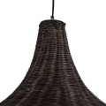 BAHAMAS  Boho Κρεμαστό Φωτιστικό Καμπάνα Μονόφωτο 1 x E27 IP20 Καφέ Ξύλο - Μ90 x Π90 x Y90cm