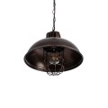 HARROW  Vintage Κρεμαστό Φωτιστικό Kαμπάνα Μονόφωτο 1 x E27 IP20 Χάλκινο Μέταλλο - Μ33 x Π33 x Υ26cm