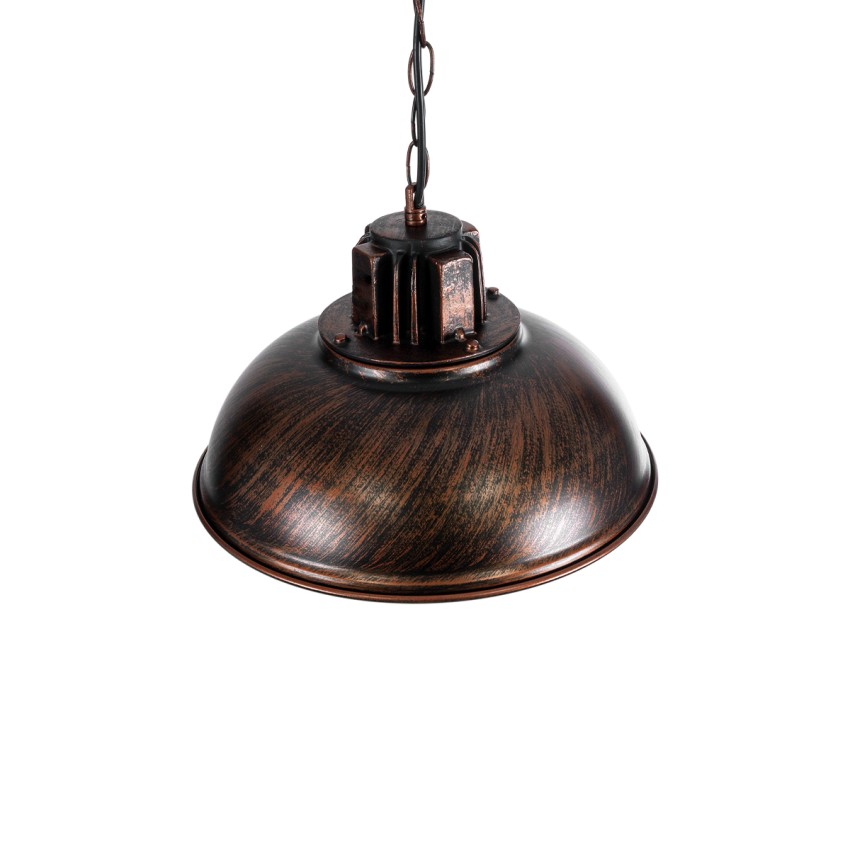 HARROW  Vintage Κρεμαστό Φωτιστικό Kαμπάνα Μονόφωτο 1 x E27 IP20 Χάλκινο Μέταλλο - Μ33 x Π33 x Υ26cm