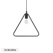 DELTA  Μοντέρνο Κρεμαστό Φωτιστικό Ανάρτηση Μονόφωτο 1 x E27 IP20 Μαύρο Μέταλλο - Μ37 x Π4 x Υ33cm