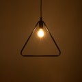 DELTA  Μοντέρνο Κρεμαστό Φωτιστικό Ανάρτηση Μονόφωτο 1 x E27 IP20 Μαύρο Μέταλλο - Μ37 x Π4 x Υ33cm
