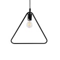 DELTA  Μοντέρνο Κρεμαστό Φωτιστικό Ανάρτηση Μονόφωτο 1 x E27 IP20 Μαύρο Μέταλλο - Μ37 x Π4 x Υ33cm
