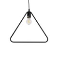 DELTA  Μοντέρνο Κρεμαστό Φωτιστικό Ανάρτηση Μονόφωτο 1 x E27 IP20 Μαύρο Μέταλλο - Μ37 x Π4 x Υ33cm