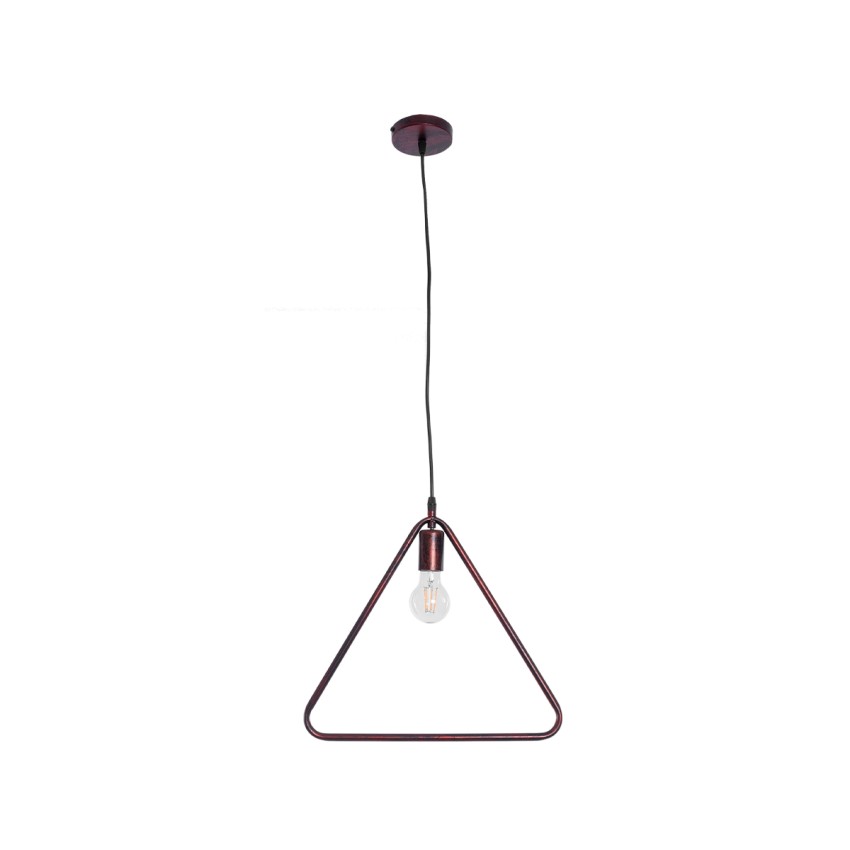 DELTA  Μοντέρνο Κρεμαστό Φωτιστικό Ανάρτηση Μονόφωτο 1 x E27 IP20 Χάλκινο Μέταλλο - Μ37 x Π4 x Υ33cm