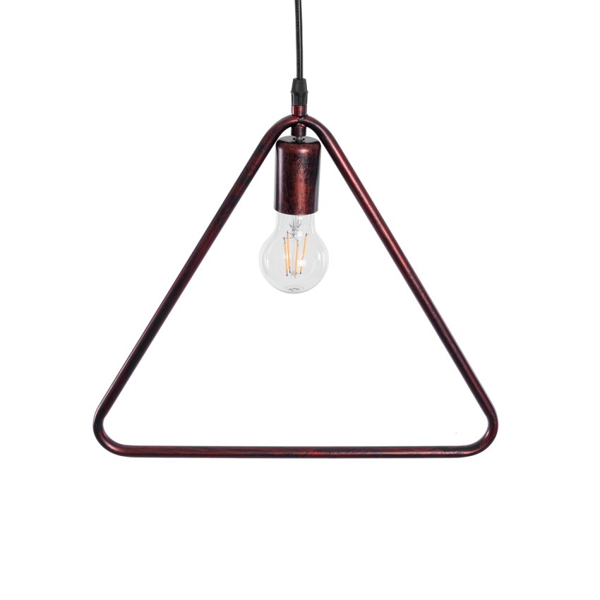 DELTA  Μοντέρνο Κρεμαστό Φωτιστικό Ανάρτηση Μονόφωτο 1 x E27 IP20 Χάλκινο Μέταλλο - Μ37 x Π4 x Υ33cm