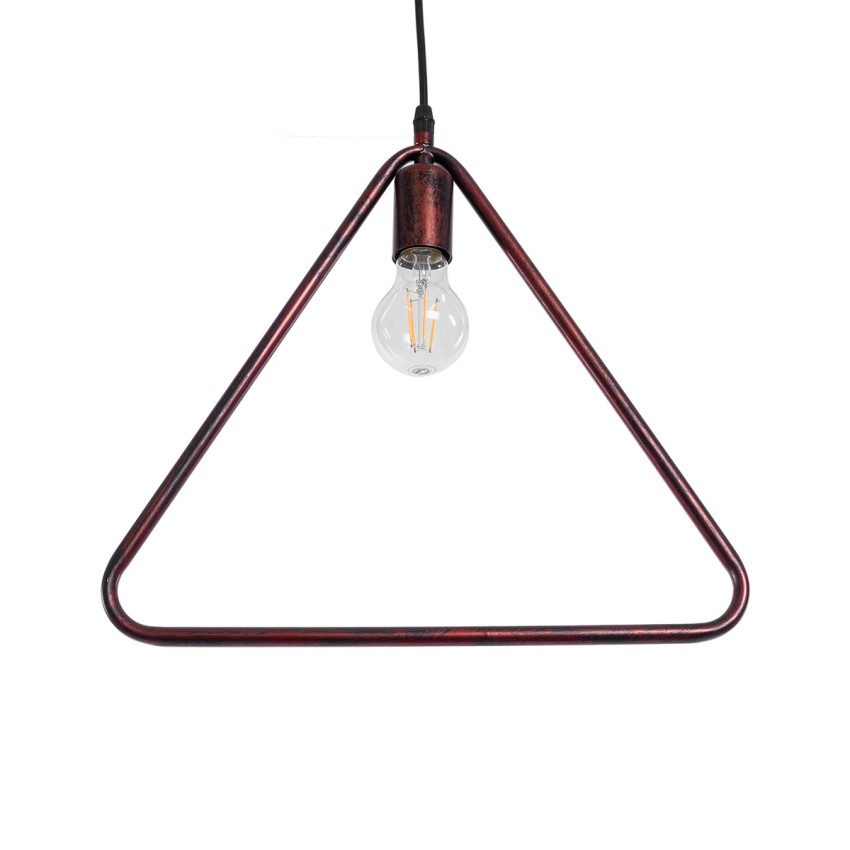 DELTA  Μοντέρνο Κρεμαστό Φωτιστικό Ανάρτηση Μονόφωτο 1 x E27 IP20 Χάλκινο Μέταλλο - Μ37 x Π4 x Υ33cm