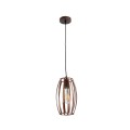 ZEBRA  Vintage Κρεμαστό Φωτιστικό Πλέγμα Μονόφωτο 1 x E27 IP20 Χάλκινο Μέταλλο - Μ15 x 15 x Y15cm
