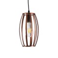 ZEBRA  Vintage Κρεμαστό Φωτιστικό Πλέγμα Μονόφωτο 1 x E27 IP20 Χάλκινο Μέταλλο - Μ15 x 15 x Y15cm
