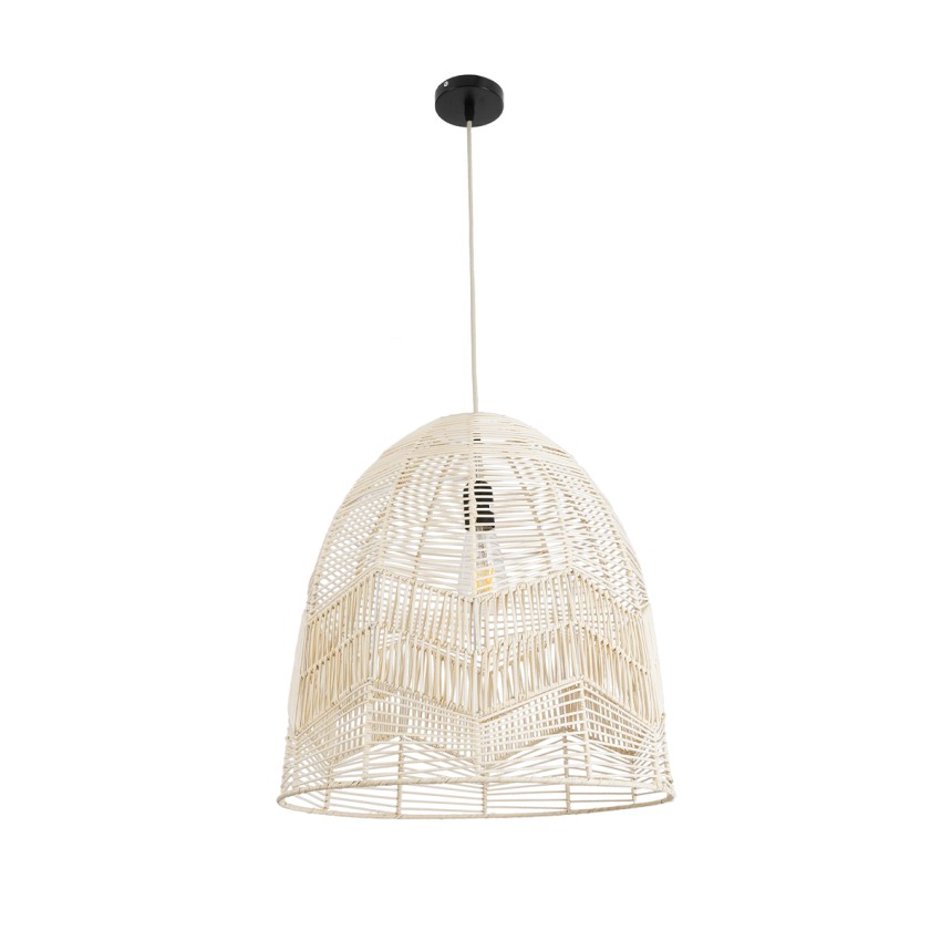 GLOBOSTAR® ALOHA  Boho Κρεμαστό Φωτιστικό Οροφής με Ντουί 1 x E27 AC 220-240V IP20 - Μπεζ - Μ45 x Π45 x Υ48cm