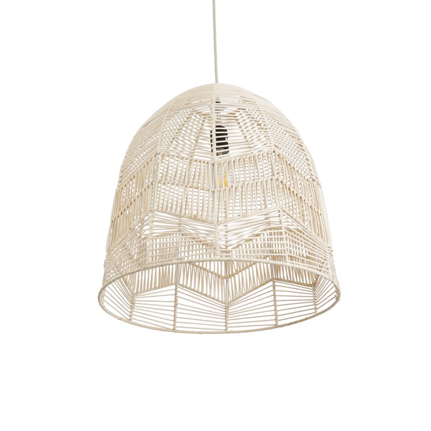 GLOBOSTAR® ALOHA  Boho Κρεμαστό Φωτιστικό Οροφής με Ντουί 1 x E27 AC 220-240V IP20 - Μπεζ - Μ45 x Π45 x Υ48cm