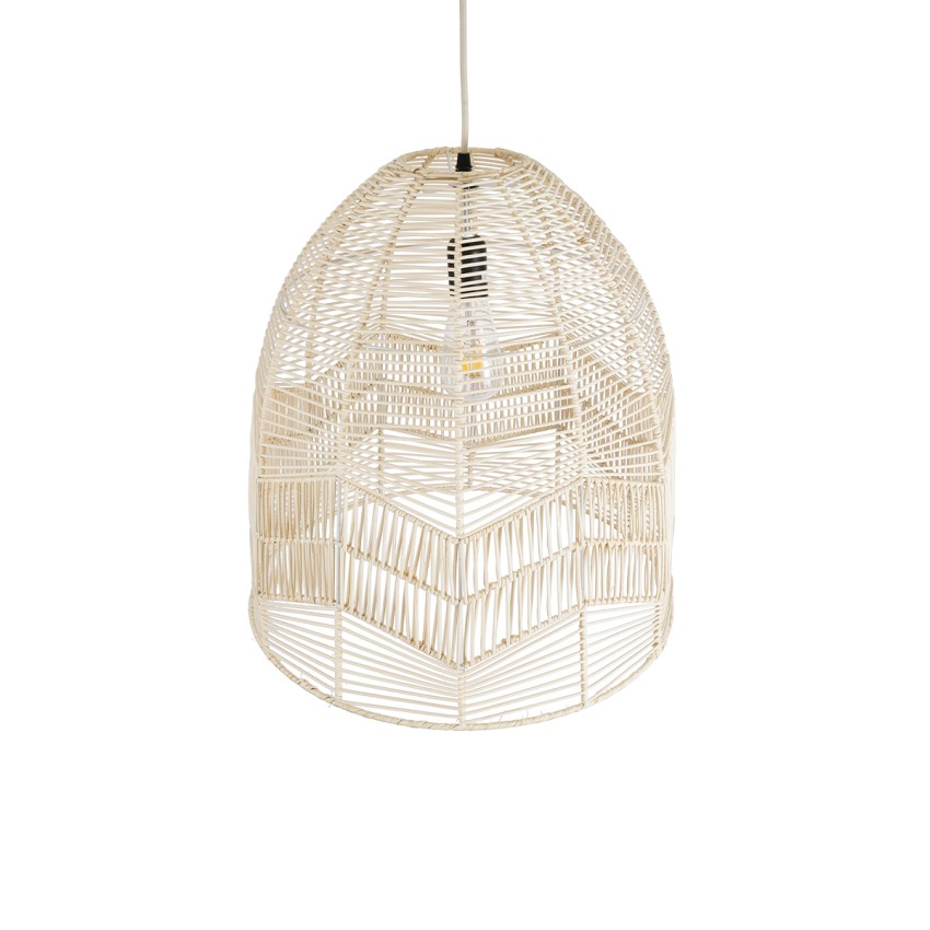 GLOBOSTAR® ALOHA  Boho Κρεμαστό Φωτιστικό Οροφής με Ντουί 1 x E27 AC 220-240V IP20 - Μπεζ - Μ45 x Π45 x Υ48cm