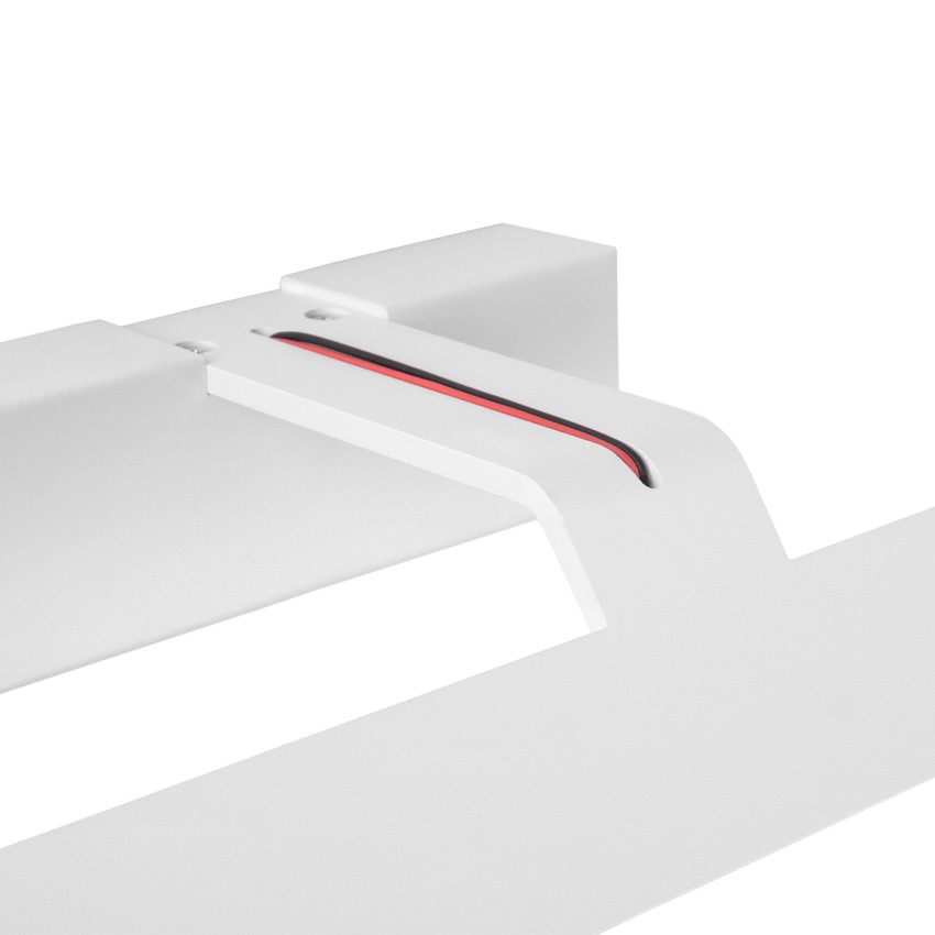 MIRROR  Φωτιστικό Τοίχου - Απλίκα LED 12W 1440lm 120° AC 85-265V IP54 Φυσικό Λευκό 4500K Λευκό Μέταλλο - Μ42 x Π5 x Υ15cm