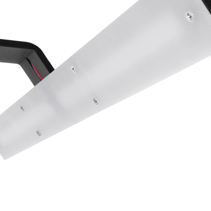 MIRROR  Φωτιστικό Τοίχου - Απλίκα LED 12W 1440lm 120° AC 85-265V IP54 Φυσικό Λευκό 4500K Μαύρο Μέταλλο - Μ42 x Π5 x Υ15cm