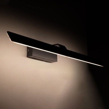 MIRROR  Φωτιστικό Τοίχου - Απλίκα LED 14W 1680lm 120° AC 85-265V IP54 Φυσικό Λευκό 4500K Γκρι Μέταλλο - Μ58 x Π15 x Υ6cm