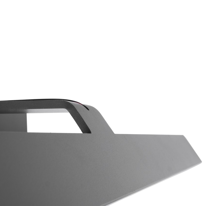 MIRROR  Φωτιστικό Τοίχου - Απλίκα LED 14W 1680lm 120° AC 85-265V IP54 Φυσικό Λευκό 4500K Γκρι Μέταλλο - Μ58 x Π15 x Υ6cm