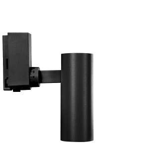 Globostar BEAMTRACK  Μονοφασικό Φωτιστικό Σποτ Ράγας LED 10W 230V 1200lm 30° Acrylic HQ LENS AC 220-240V IP20 Φ4.6 x Υ12.5cm Θερμό Λευκό 3000k - EUROTRACK® System 1L+1N - Μαύρο - Bridgelux Chip - TUV Certified Driver