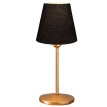 GLOSSY  Μοντέρνο Eπιτραπέζιο Φωτιστικό Πορτατίφ Μονόφωτο 1 x E14 IP20 Χρυσό Μέταλλο με Μαύρο Ύφασμα - Μ13 x Π13 x Υ37cm