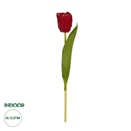 Τεχνητός Κήπος RED TULIP BRANCH  Τεχνητό Διακοσμητικό Κλαδί Κόκκινη Τουλίπα Y37cm