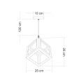 GLOBOSTAR® CUBE  Μοντέρνο Κρεμαστό Φωτιστικό Οροφής με Ντουί 1 x E27 AC 220-240V IP20 - Χάλκινο Εφέ Σκουριάς - Μ25 x Π25 x Υ25cm