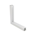 GLOBOSTAR® ALP-CORNER-IN90 RECESSA  Χωνευτό Προφίλ Αλουμινίου Γωνία με Λευκό Γαλακτερό Πατητό Κάλυμμα για Ταινίες LED IP20 - Λευκό Ματ - Μ30 x Π3.5 x Υ4cm