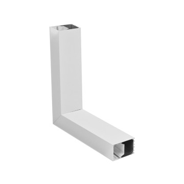 GLOBOSTAR® ALP-CORNER-SIDE90 BRIGHTRAIL  Επιφανειακό / Κρεμαστό Προφίλ Αλουμινίου Γωνία με Λευκό Γαλακτερό Πατητό Κάλυμμα για Ταινίες LED IP20 - Λευκό Ματ - Μ30 x Π5 x Υ7.5cm