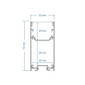 GLOBOSTAR® ALP-CORNER-SIDE90 LUMILINE  Επιφανειακό / Κρεμαστό Προφίλ Αλουμινίου Γωνία με Λευκό Γαλακτερό Πατητό Κάλυμμα για Ταινίες LED IP20 - Μαύρο Ματ - Μ30 x Π3.5 x Υ7cm