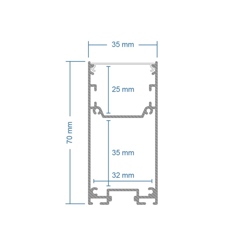 GLOBOSTAR® ALP-CORNER-SIDE90 LUMILINE  Επιφανειακό / Κρεμαστό Προφίλ Αλουμινίου Γωνία με Λευκό Γαλακτερό Πατητό Κάλυμμα για Ταινίες LED IP20 - Μαύρο Ματ - Μ30 x Π3.5 x Υ7cm