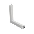 GLOBOSTAR® ALP-CORNER-SIDE90 RECESSA  Χωνευτό Προφίλ Αλουμινίου Γωνία με Λευκό Γαλακτερό Πατητό Κάλυμμα για Ταινίες LED IP20 - Λευκό Ματ - Μ30 x Π3.5 x Υ4cm