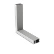 GLOBOSTAR® ALP-CORNER-SIDE90 LUMILINE  Επιφανειακό / Κρεμαστό Προφίλ Αλουμινίου Γωνία με Λευκό Γαλακτερό Πατητό Κάλυμμα για Ταινίες LED IP20 - Γκρι Ανθρακί Ματ - Μ30 x Π3.5 x Υ7cm