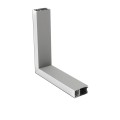 GLOBOSTAR® ALP-CORNER-SIDE90 LUMILINE  Επιφανειακό / Κρεμαστό Προφίλ Αλουμινίου Γωνία με Λευκό Γαλακτερό Πατητό Κάλυμμα για Ταινίες LED IP20 - Γκρι Ανθρακί Ματ - Μ30 x Π3.5 x Υ7cm