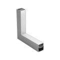 GLOBOSTAR® ALP-CORNER-IN90 BRIGHTRAIL  Επιφανειακό / Κρεμαστό Προφίλ Αλουμινίου Γωνία με Λευκό Γαλακτερό Πατητό Κάλυμμα για Ταινίες LED IP20 - Γκρι Ανθρακί Ματ - Μ30 x Π5 x Υ7.5cm