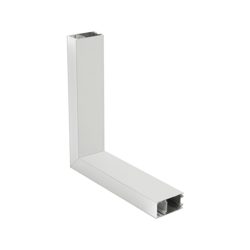 GLOBOSTAR® ALP-CORNER-SIDE90 LUMILINE  Επιφανειακό / Κρεμαστό Προφίλ Αλουμινίου Γωνία με Λευκό Γαλακτερό Πατητό Κάλυμμα για Ταινίες LED IP20 - Λευκό Ματ - Μ30 x Π3.5 x Υ7cm