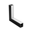 GLOBOSTAR® ALP-CORNER-IN90 BRIGHTRAIL  Επιφανειακό / Κρεμαστό Προφίλ Αλουμινίου Γωνία με Λευκό Γαλακτερό Πατητό Κάλυμμα για Ταινίες LED IP20 - Μαύρο Ματ - Μ30 x Π5 x Υ7.5cm