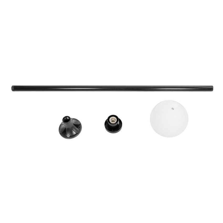 GLOBOSTAR® AGROS  Φωτιστικό Κολωνάκι Κήπου με Ντουί 1 x E27 AC 220-240V Αδιάβροχο IP65 - Λευκό & Μάυρο - Μ30 x Π30 x Υ240cm