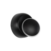GLOBOSTAR® TSUKI  Μοντέρνο Φωτιστικό Τοίχου - Απλίκα LED 5W 625lm 180° AC 220-240V Αδιάβροχο IP65 Θερμό Λευκό 2700K - Bridgelux COB Chip & TÜV SÜD Driver - Μαύρο Ματ - Μ14 x Π8.5 x Υ14cm