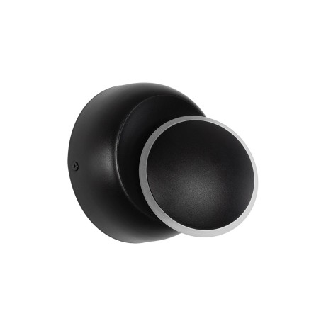 GLOBOSTAR® TSUKI  Μοντέρνο Φωτιστικό Τοίχου - Απλίκα LED 5W 625lm 180° AC 220-240V Αδιάβροχο IP65 Θερμό Λευκό 2700K - Bridgelux COB Chip & TÜV SÜD Driver - Μαύρο Ματ - Μ14 x Π8.5 x Υ14cm