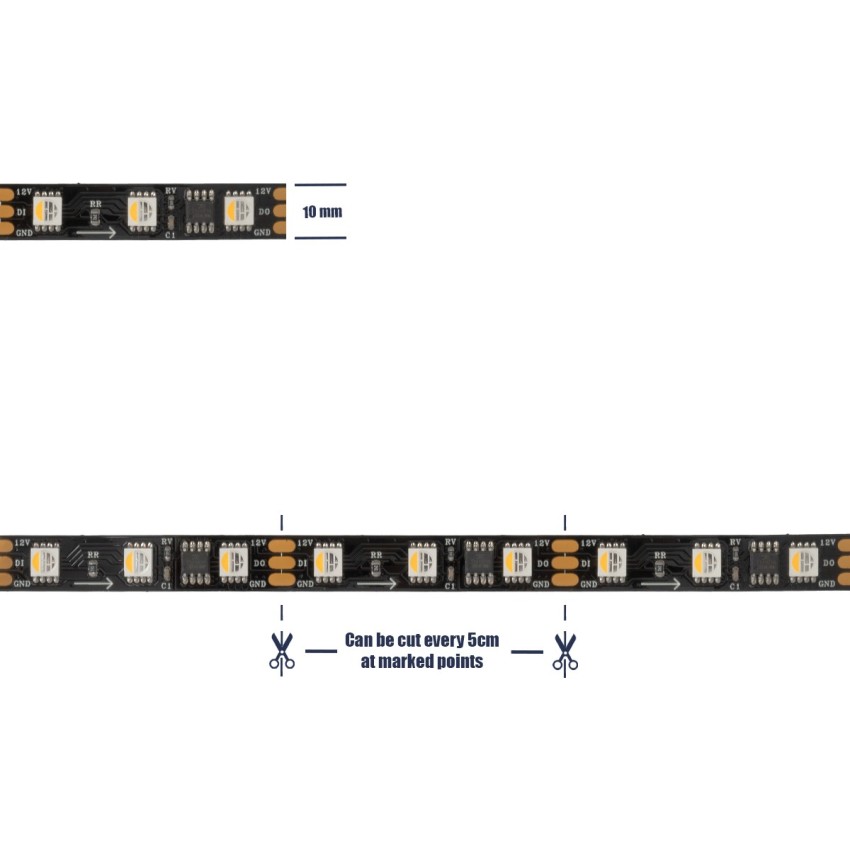 Ψηφιακή ταινία LED RGB+WW IP20 5 Μέτρα
