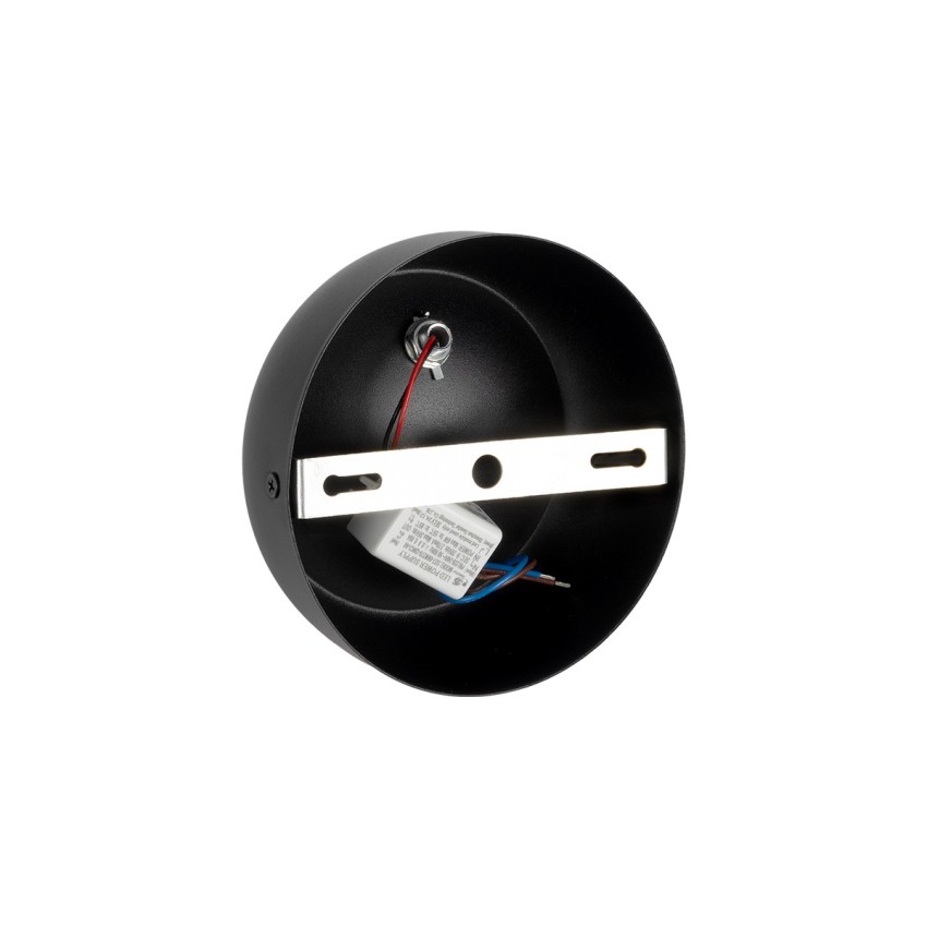 GLOBOSTAR® TSUKI  Μοντέρνο Φωτιστικό Τοίχου - Απλίκα LED 5W 625lm 180° AC 220-240V Αδιάβροχο IP65 Θερμό Λευκό 2700K - Bridgelux COB Chip & TÜV SÜD Driver - Μαύρο Ματ - Μ14 x Π8.5 x Υ14cm