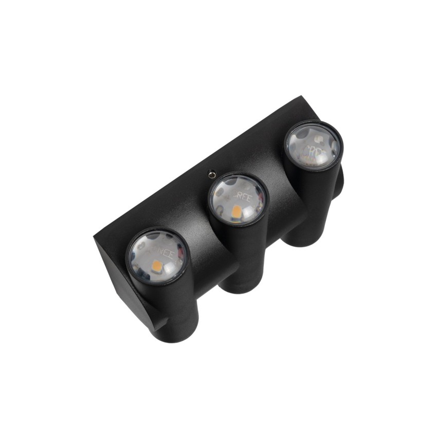 GLOBOSTAR® ARC  Μοντέρνο Φωτιστικό Τοίχου - Απλίκα LED 12W 1500lm 30° AC 220-240V Αδιάβροχο IP65 Θερμό Λευκό 2700K - CREE XPE Chip & TÜV SÜD Driver - Μαύρο Ματ - Μ14 x Π4.8 x Υ11.5cm