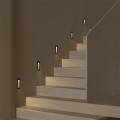 kelvo® STEPART  Χωνευτό Φωτιστικό Σκαλοπατιού / Διαδρόμου LED 3W 375lm 45° AC 220-240V Αδιάβροχο IP65 Θερμό Λευκό 2700K - Lumileds SMD Chip & TÜV SÜD Driver - Μαύρο Ματ - Μ6.5 x Π6.5 x Υ21cm / Q5.4 x 18.9cm