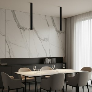 kelvo® DUCT  Φωτιστικό Downlight Σποτ για Λάμπα MR16 με Ντουί GU10 AC 220-240V IP20 - Μαύρο Ματ - Μ6 x Π6 x Υ75cm