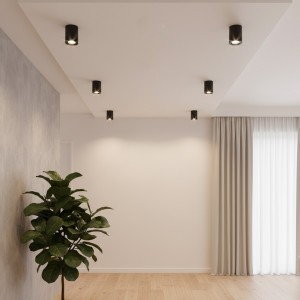 kelvo® AKIRA  Κινούμενο Φωτιστικό Downlight Σποτ για Λάμπα MR16 με Ντουί GU10 AC 220-240V IP20 - Μαύρο Ματ - Μ8 x Π8 x Υ10cm