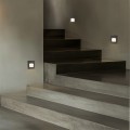 kelvo® STEPART  Χωνευτό Φωτιστικό Σκαλοπατιού / Διαδρόμου LED 3W 375lm 45° AC 220-240V Αδιάβροχο IP65 Θερμό Λευκό 2700K - Lumileds SMD Chip & TÜV SÜD Driver - Γκρι Ανθρακί Ματ - Μ8.5 x Π5 x Υ8.5cm / Q6.7 x 6.7cm