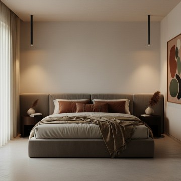 kelvo® DUCT  Φωτιστικό Downlight Σποτ για Λάμπα MR16 με Ντουί GU10 AC 220-240V IP20 - Μαύρο Ματ - Μ6 x Π6 x Υ60cm