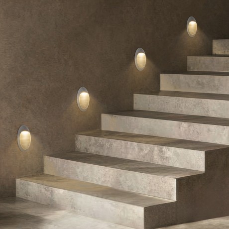 kelvo® STEPART  Φωτιστικό Σκαλοπατιού / Διαδρόμου LED 3W 375lm 45° AC 220-240V Αδιάβροχο IP65 Θερμό Λευκό 2700K - Lumileds SMD Chip & TÜV SÜD Driver - Γκρι Ανθρακί Ματ - Μ13 x Π5.5 x Υ26cm