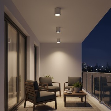 kelvo® MARETTI  Φωτιστικό Downlight Σποτ για Λάμπα MR16 με Ντουί GU10 AC 220-240V Αδιάβροχο IP65 - Νίκελ Χρώμιο - Μ9 x Π9 x Υ9cm