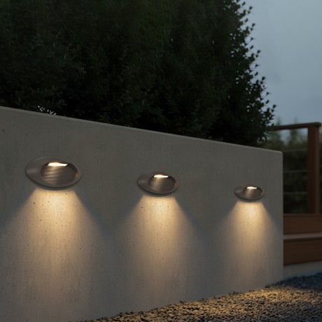 kelvo® STEPART  Φωτιστικό Σκαλοπατιού / Διαδρόμου LED 3W 375lm 45° AC 220-240V Αδιάβροχο IP65 Θερμό Λευκό 2700K - Lumileds SMD Chip & TÜV SÜD Driver - Γκρι Ανθρακί Ματ - Μ26 x Π5.5 x Υ13cm