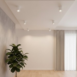 kelvo® AKIRA  Κινούμενο Φωτιστικό Downlight Σποτ για Λάμπα MR16 με Ντουί GU10 AC 220-240V IP20 - Λευκό Ματ - Μ8 x Π8 x Υ10cm